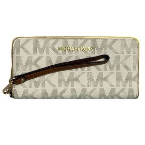 Michael Kors Jet Set Travel Large Logo Wristlet Wallet